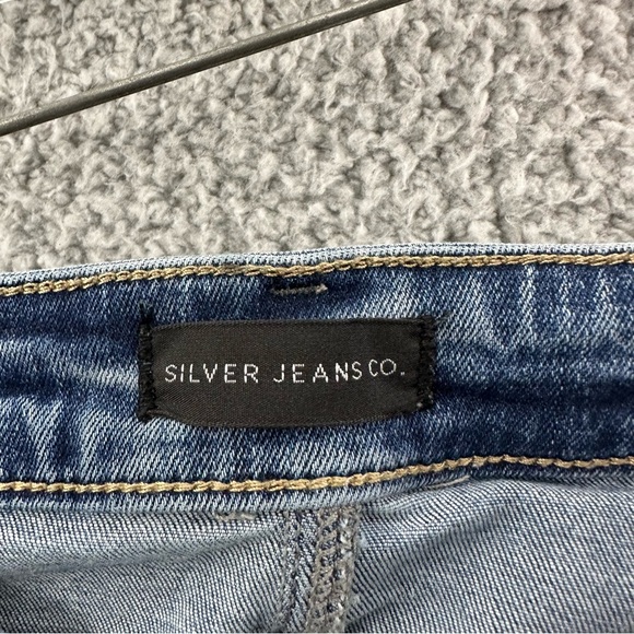 Silver Jeans Most Wanted Straight Crop Jeans Distressed Mid Rise Women's 31 x 27 - Picture 5 of 10